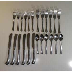 Rogers Co Colonial/Jefferson Manor Stainless Flatware 4 Piece Serving For 6